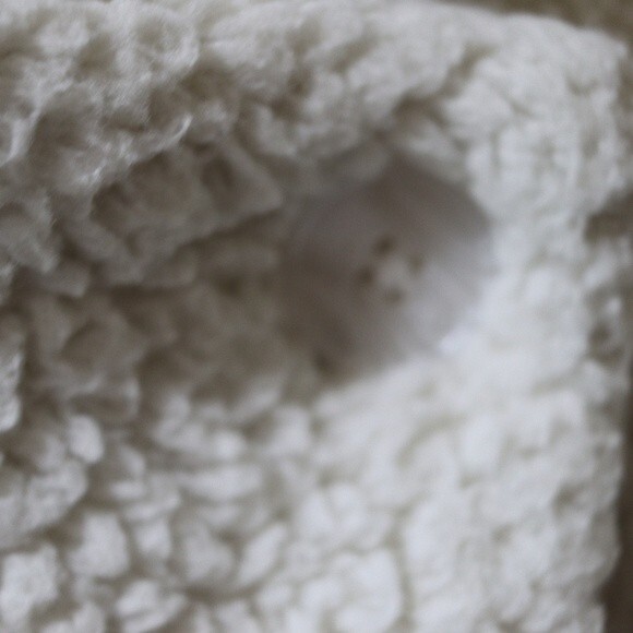 Cuddl Duds White Fuzzy Fleece Teddy Jacket Medium - Picture 6 of 12